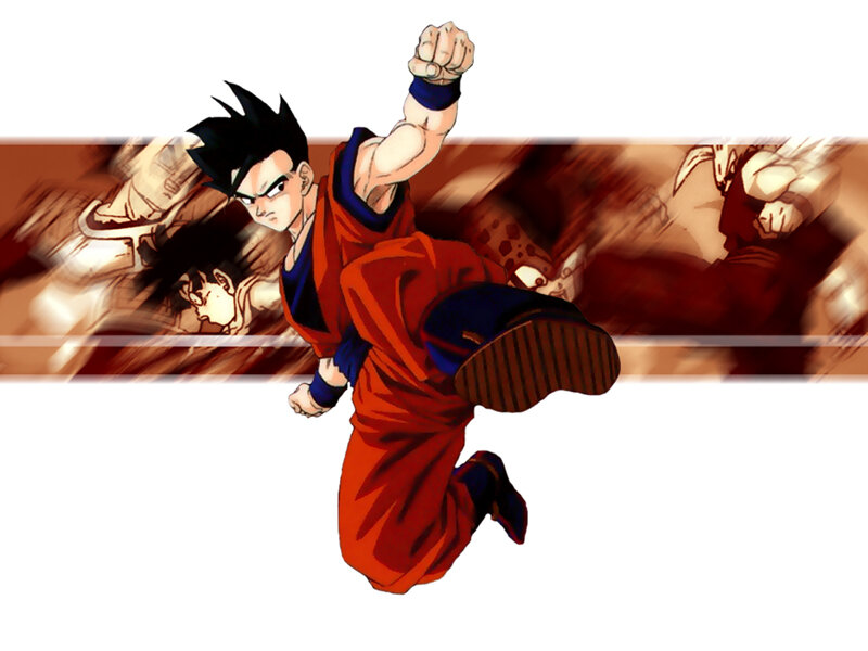 Anime Character in Red Gi — Dynamic, Manga