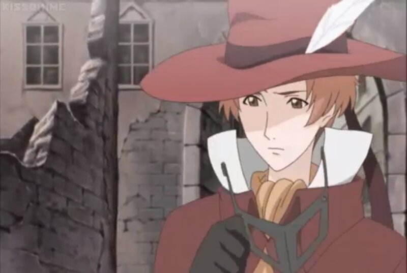 Anime Character in Red Hat — Serious