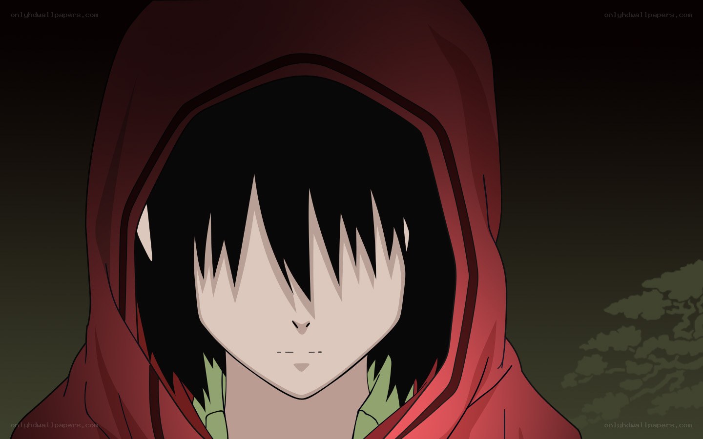 anime character in red hood