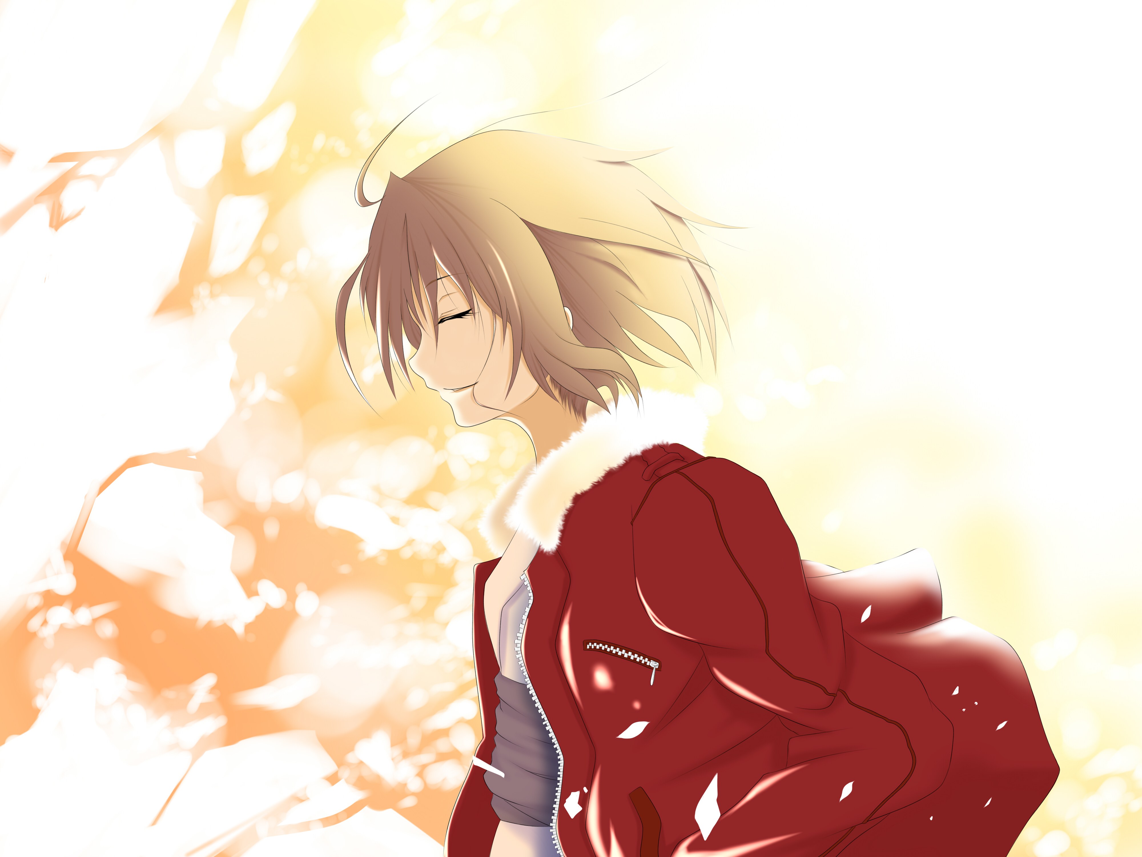 anime character in red jacket