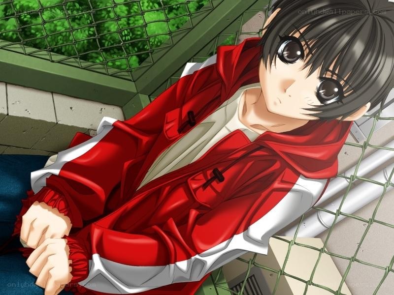 anime character in red jacket