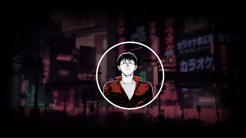 Anime Character in Red Jacket — Black, Dark