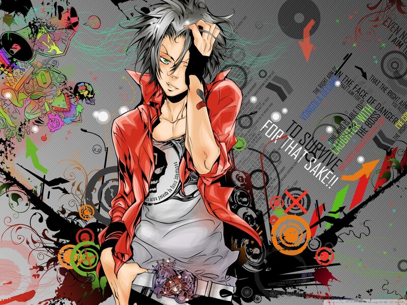 Anime Character in Red Jacket — Edgy, Manga