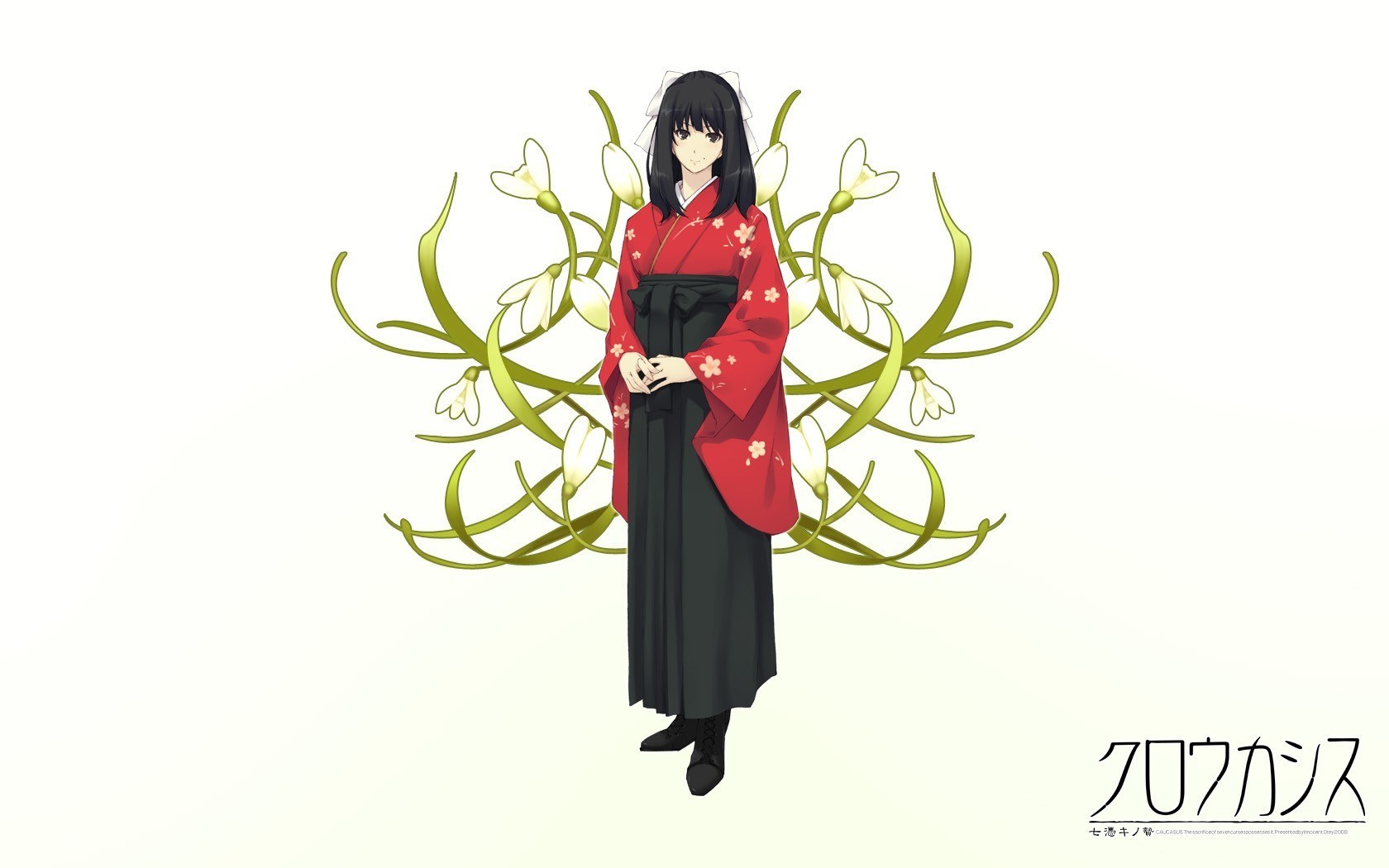 Anime character in red kimono