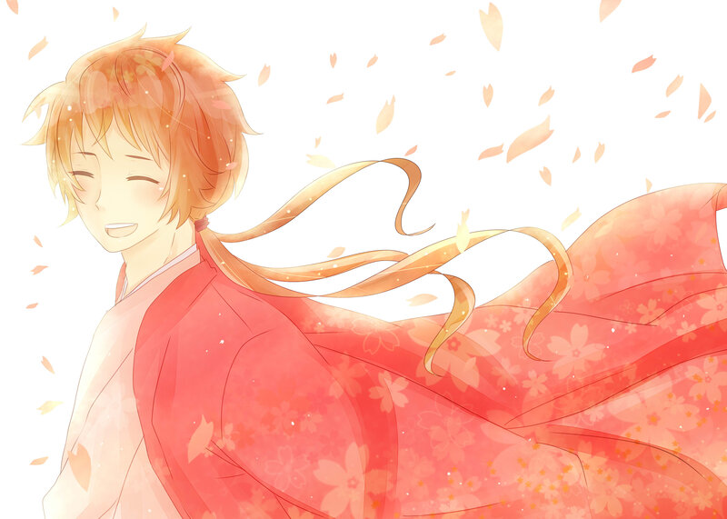 Anime Character in Red Kimono — Serene