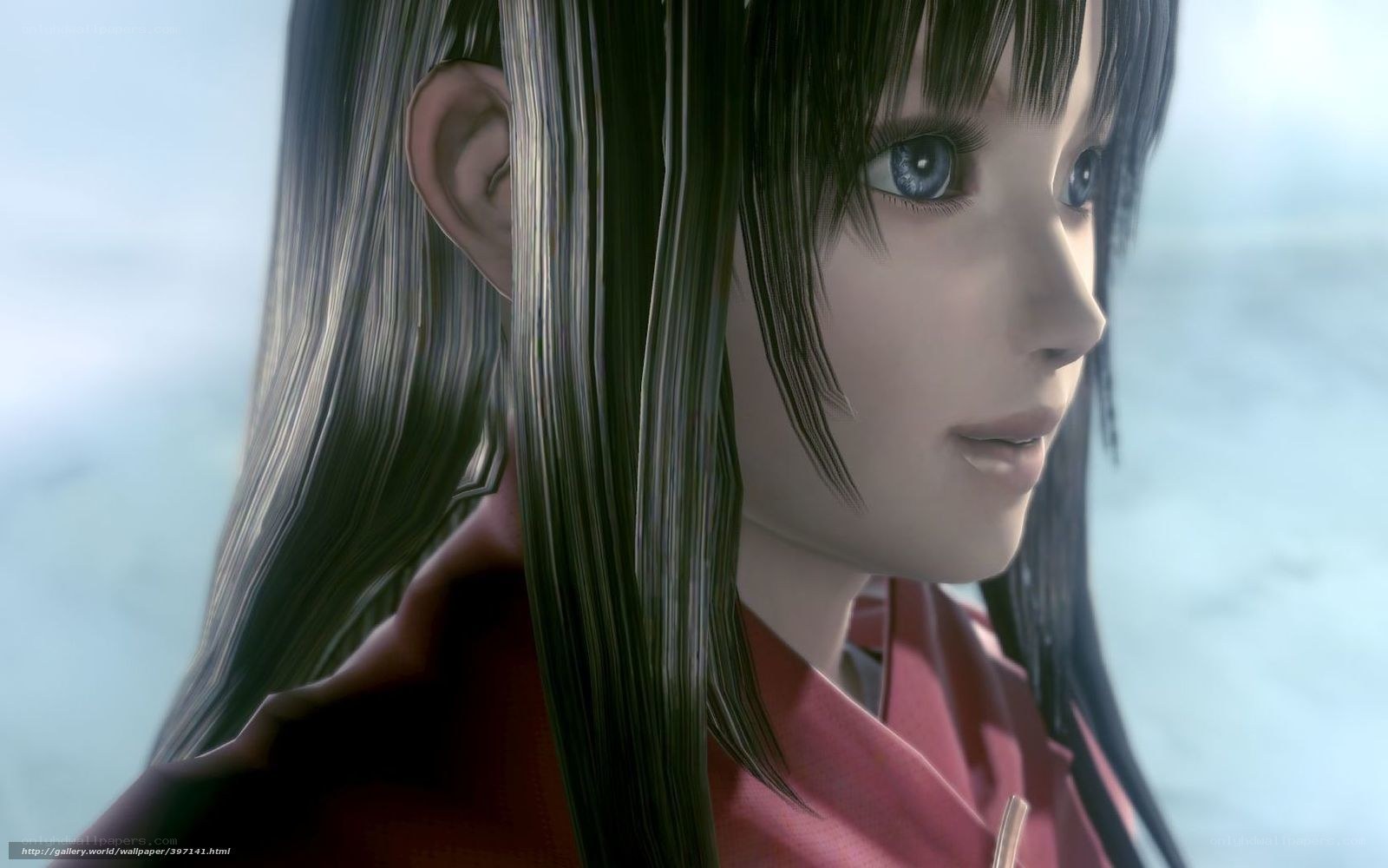 anime character in red kimono
