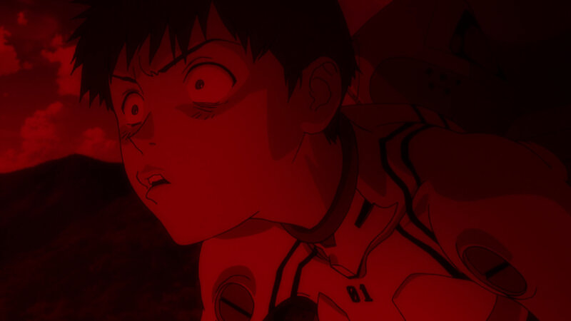 anime character in red light