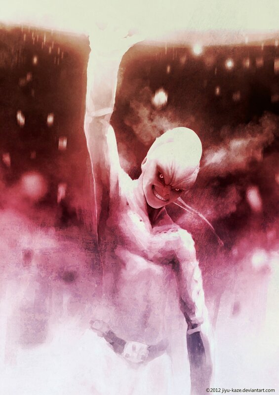 Anime character in red light