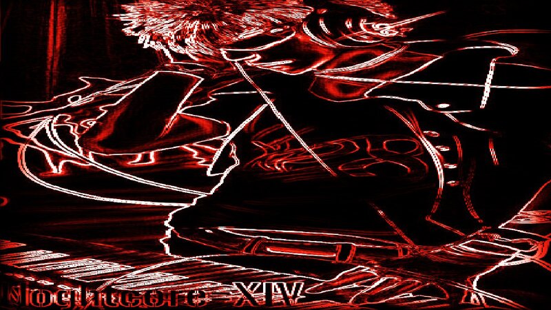 Anime Character in Red Light — Dramatic