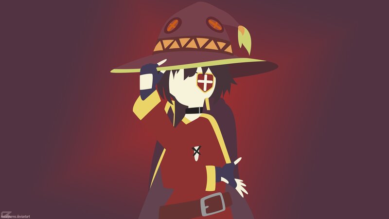 Anime Character in Red Outfit — Dramatic, Digital Art