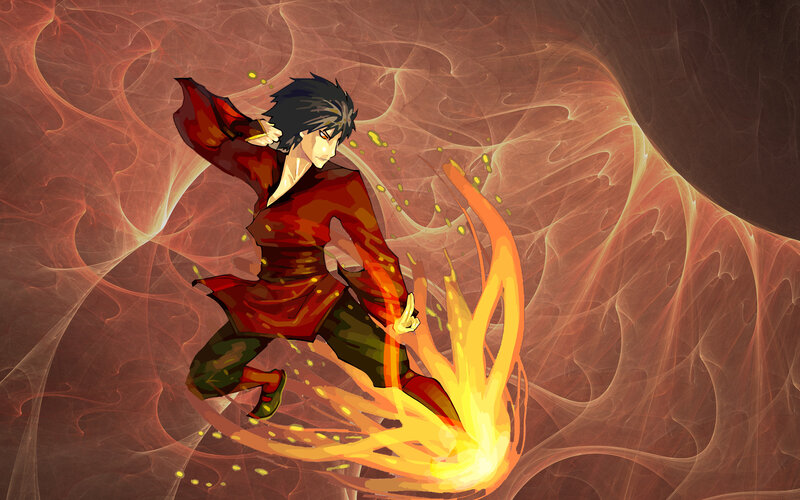 Anime Character in Red Robe — Dramatic, Digital Art