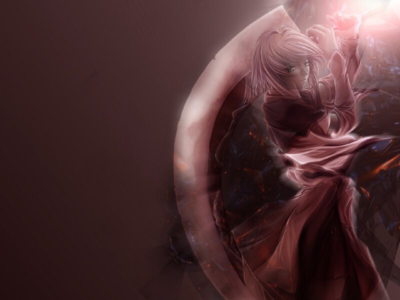 Anime Character in Red Robe — Dramatic