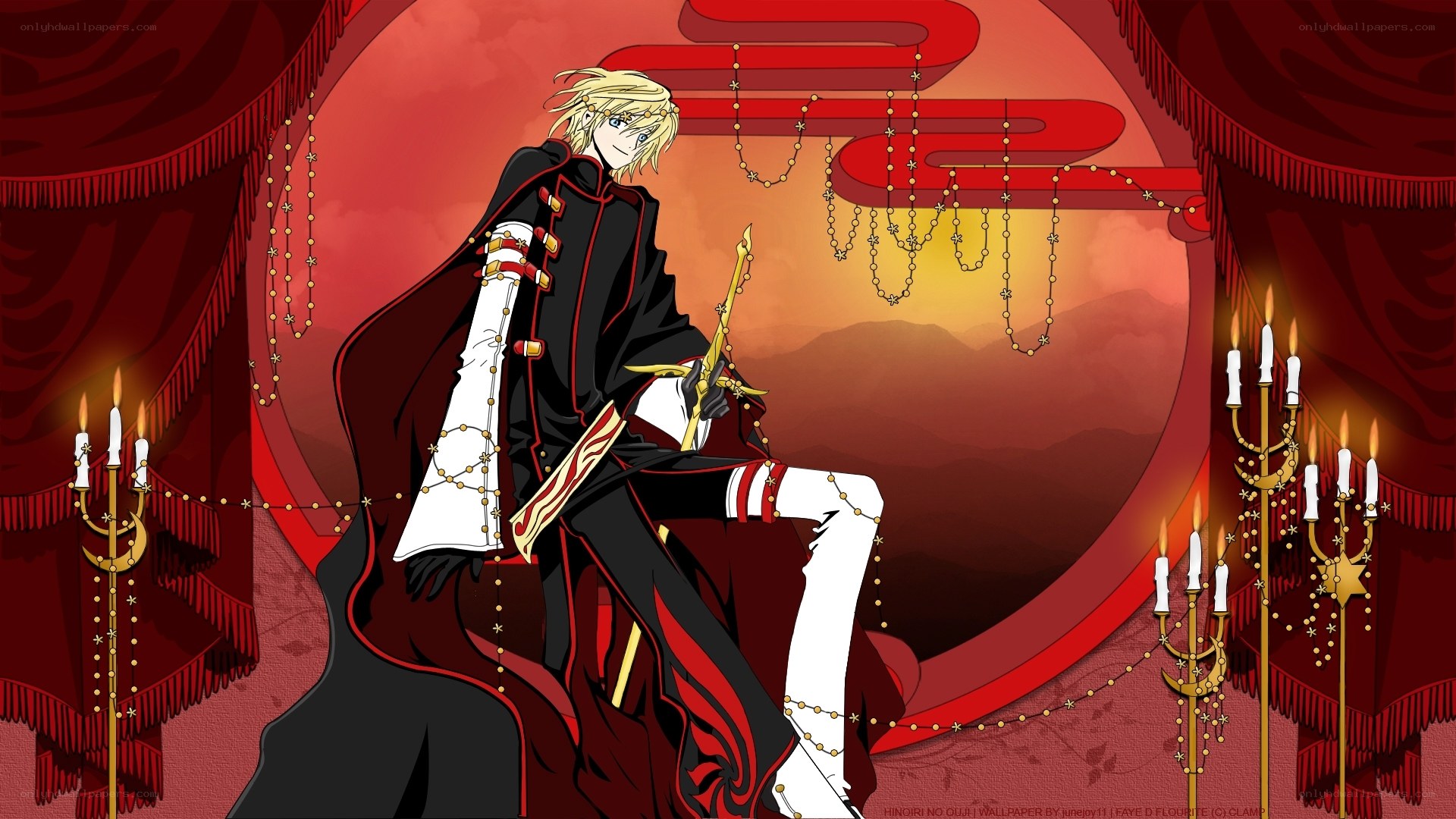 anime character in red room