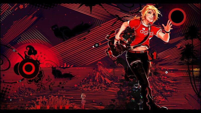 Anime Character in Red Shirt — Dynamic
