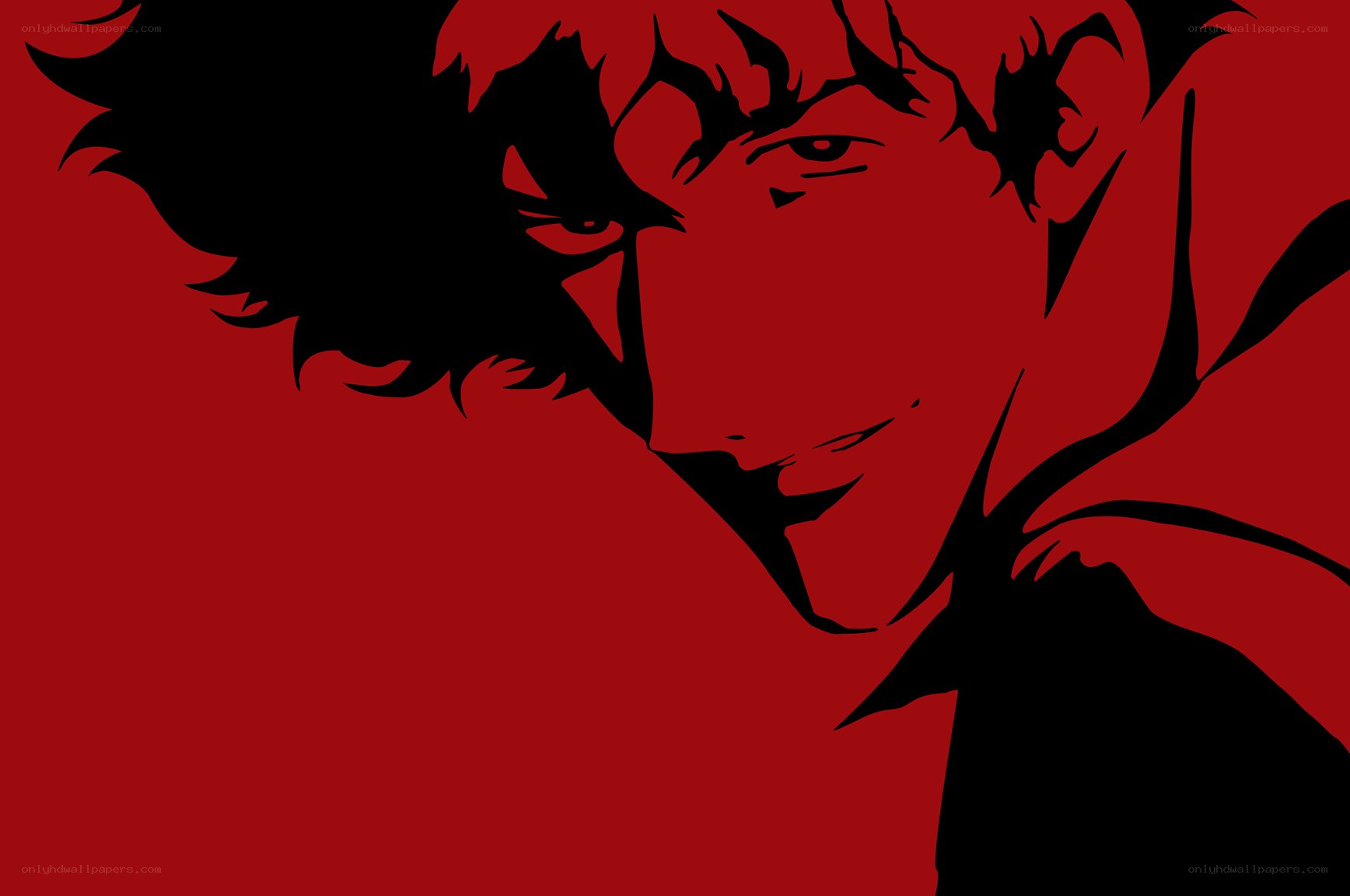 Anime character in red silhouette