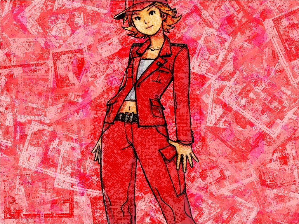 anime character in red suit