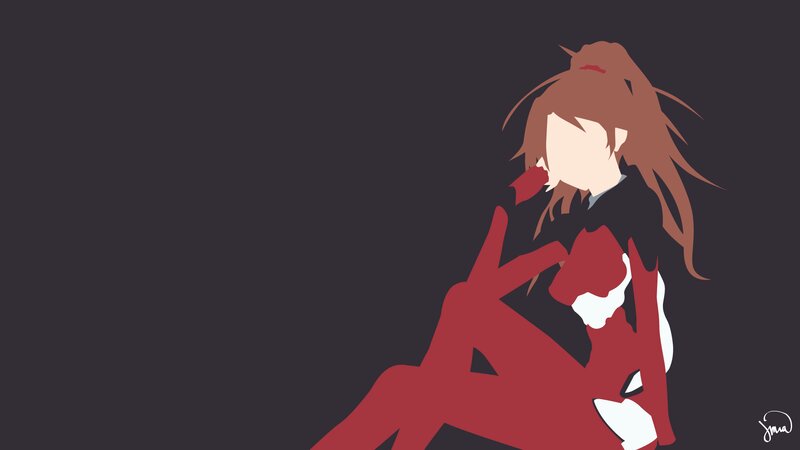 Anime Character in Red Suit — Black