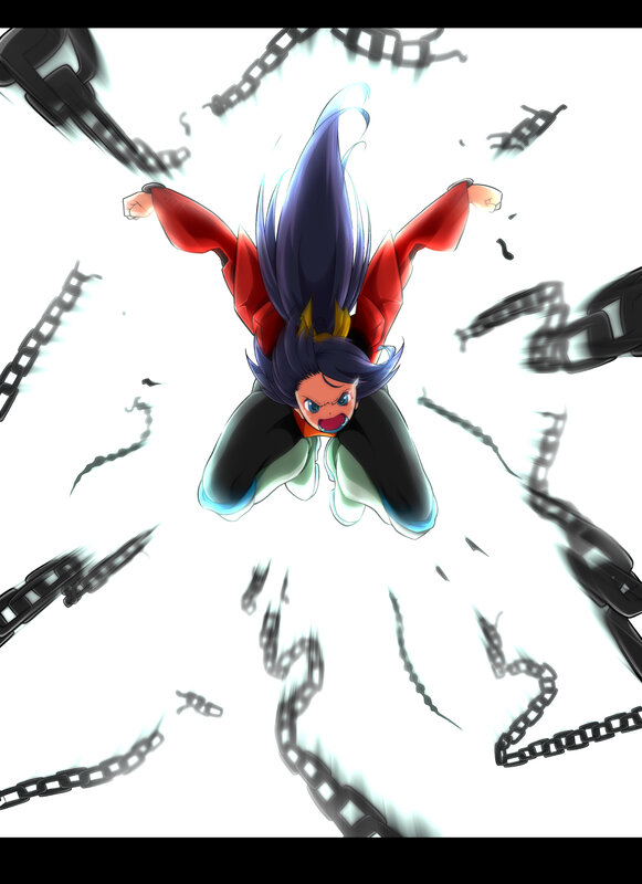 Anime Character in Red Suit — White
