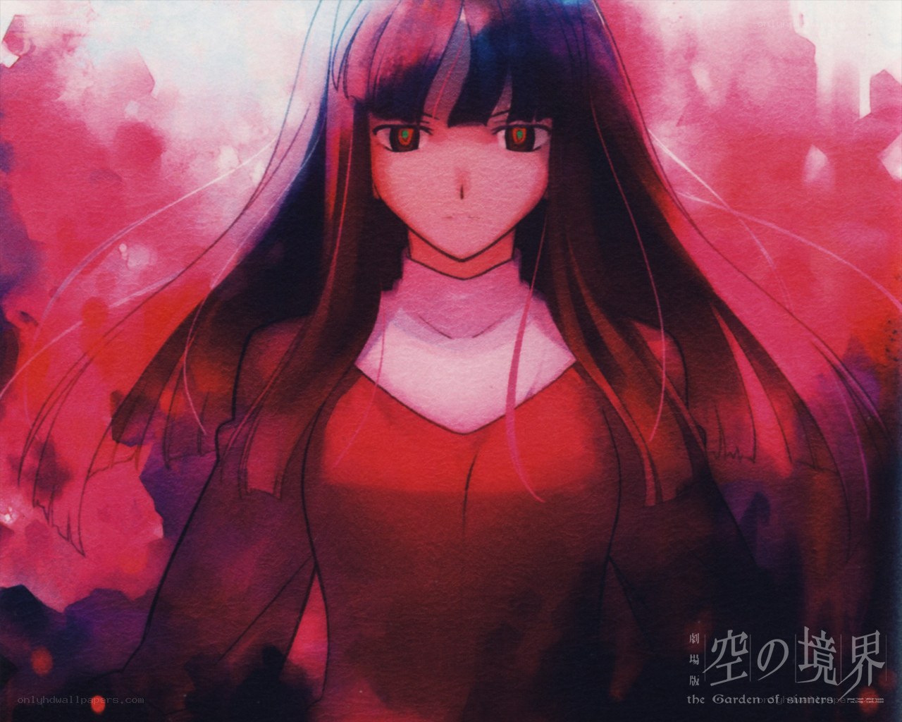 Anime character in red tones