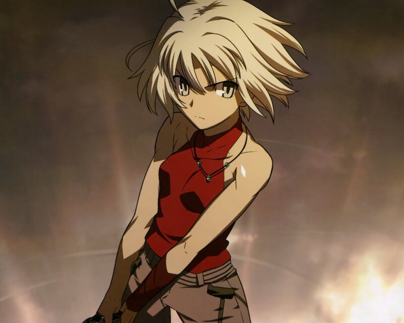 anime character in red top