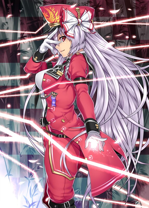 anime character in red uniform