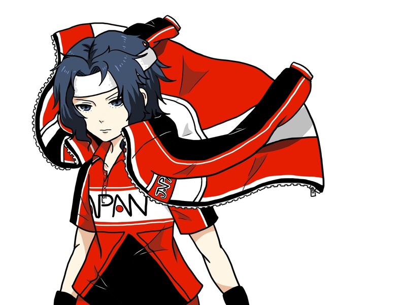 Anime Character in Red Uniform — Determined