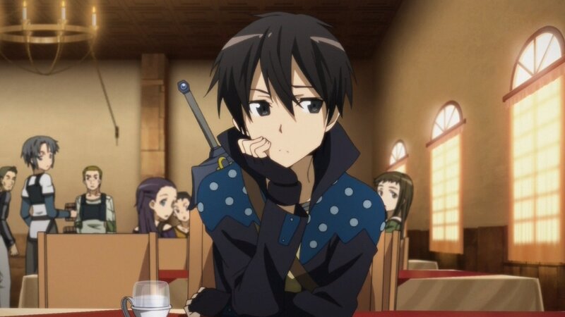 Anime Character in Restaurant — Brown