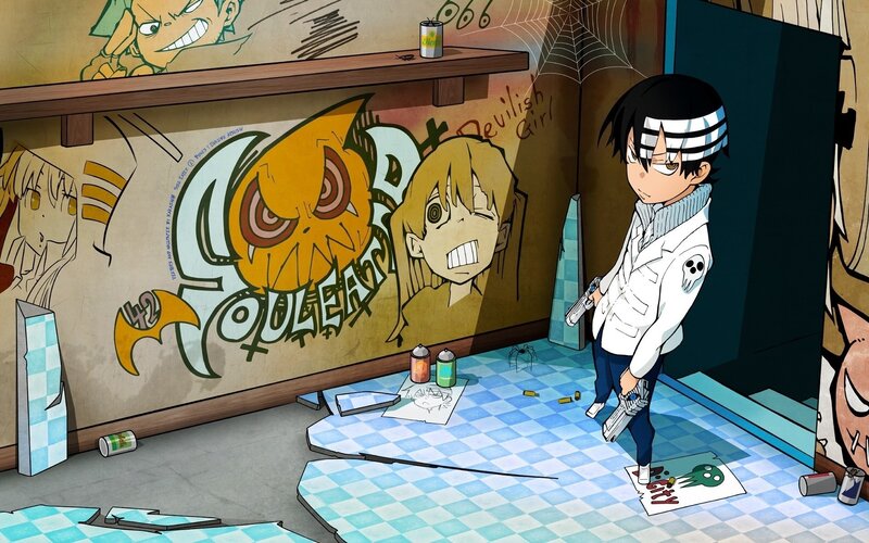 Anime Character in Room — Blue