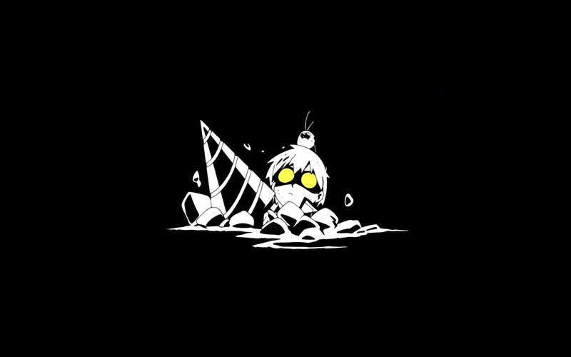 anime character in rubble