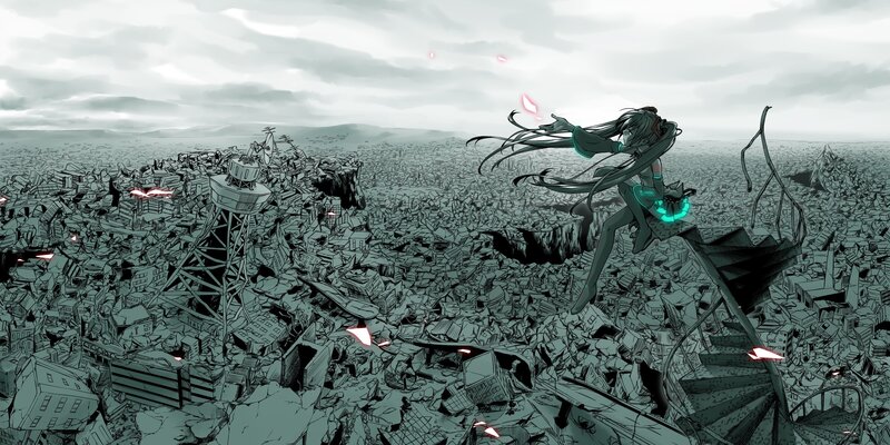 Anime Character in Ruins — Gray