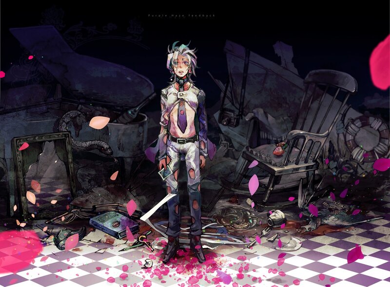 Anime Character in Ruins — Purple