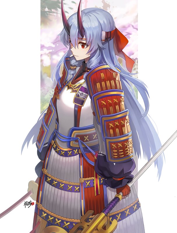 Anime Character in Samurai Armor