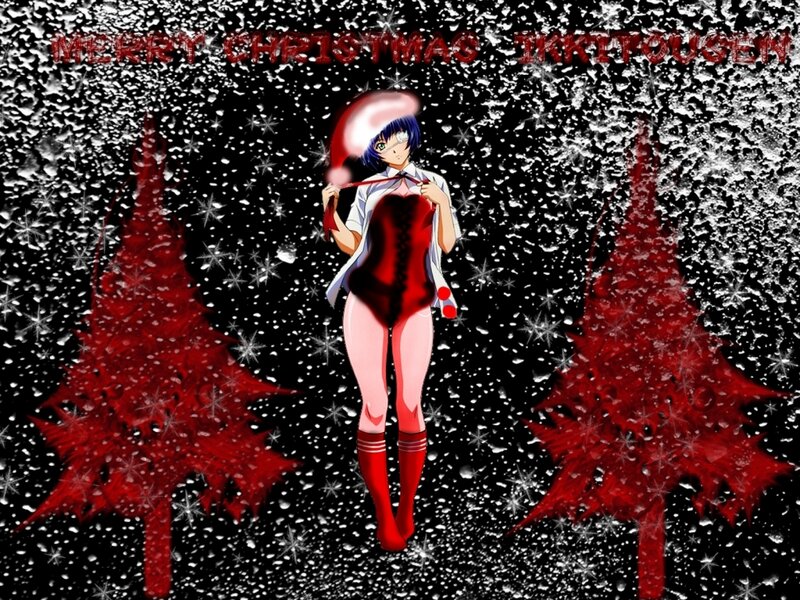 Anime Character in Santa Hat
