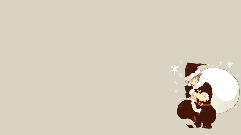 Anime Character in Santa Outfit — Brown