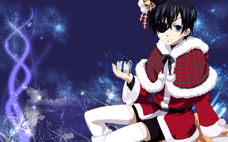 Anime Character in Santa Outfit — Red