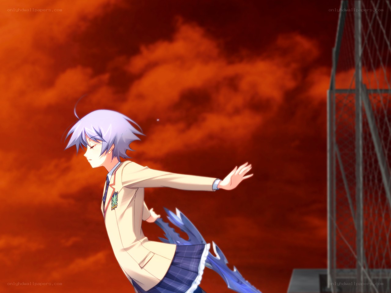 anime character in school uniform