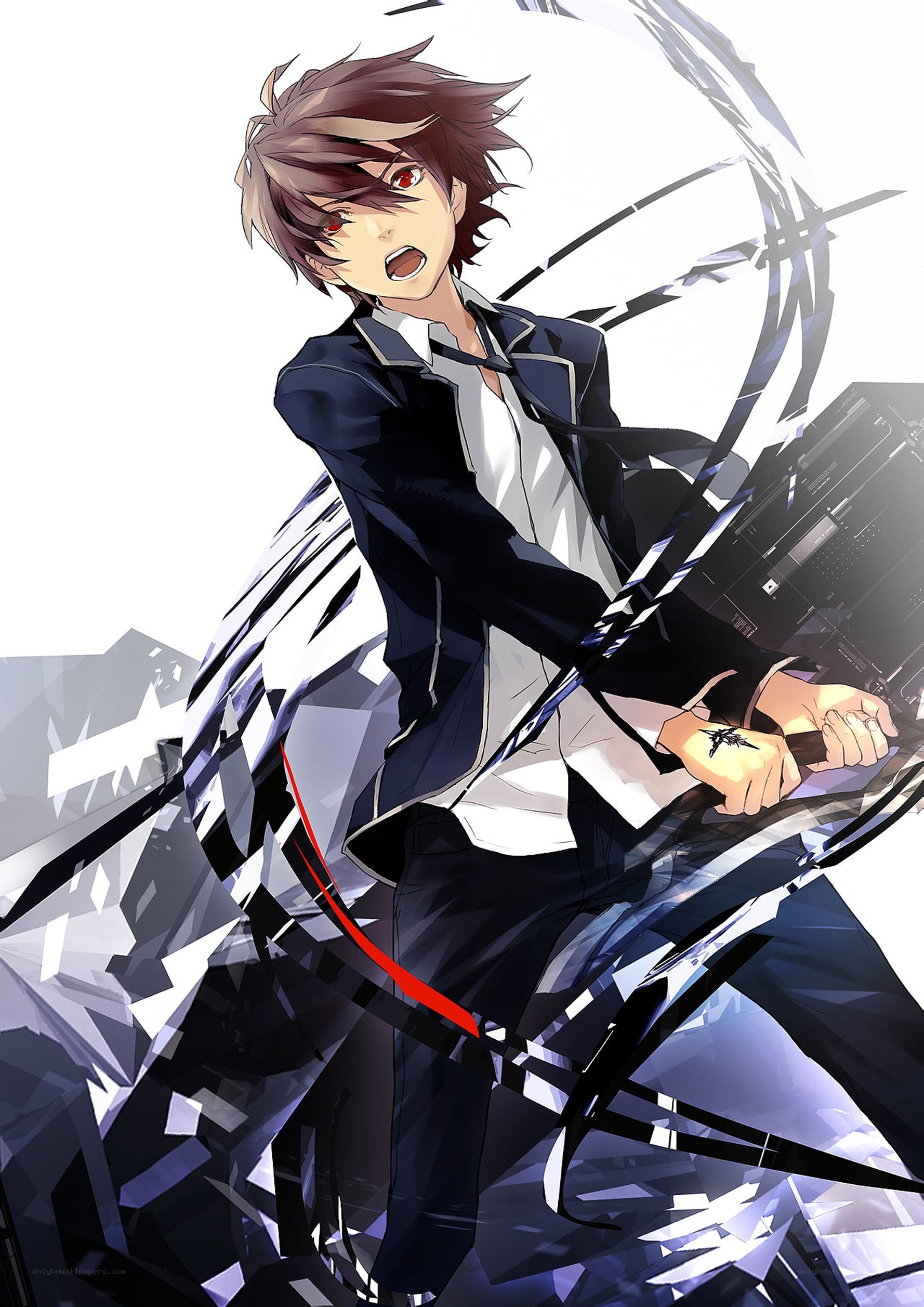 anime character in school uniform
