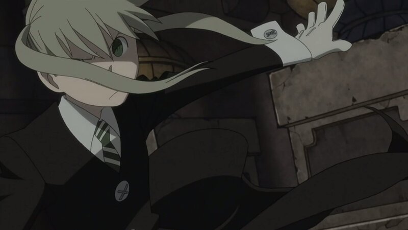 Anime Character in School Uniform — Black, Dramatic, School Uniform, Green Eyes