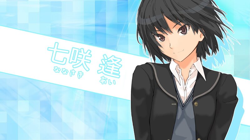 Anime Character in School Uniform — Blue, Calm