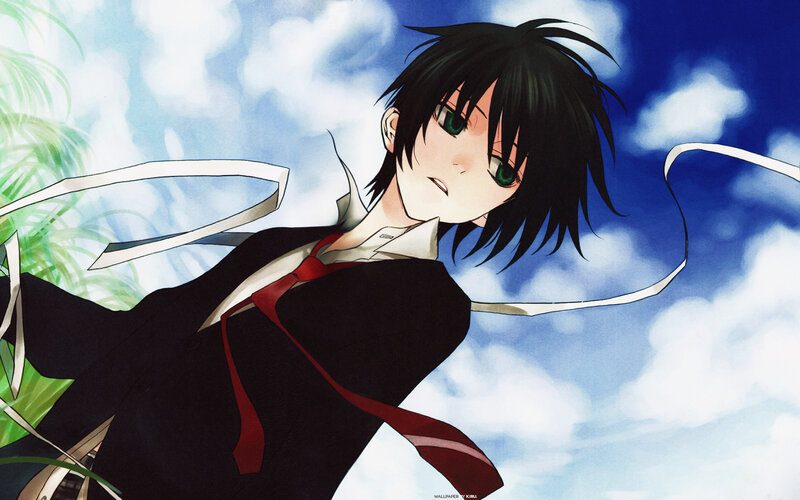 Anime Character in School Uniform — Blue, Dramatic, Afternoon