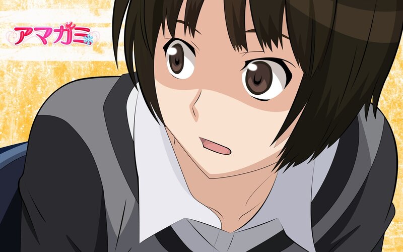 Anime Character in School Uniform — Brown, Surprised