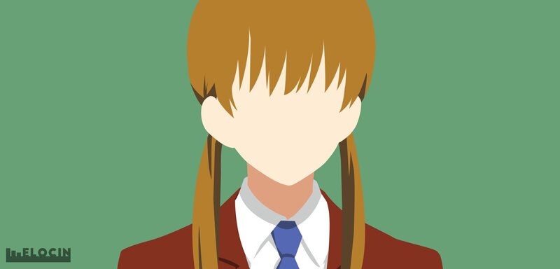 Anime Character in School Uniform — Green, Neutral