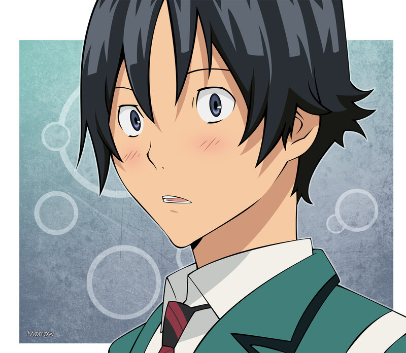 Anime Character in School Uniform — Green