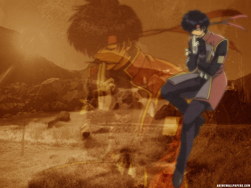 anime character in sepia tones