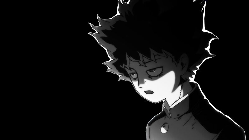 Anime Character in Shadow — Black, Dramatic