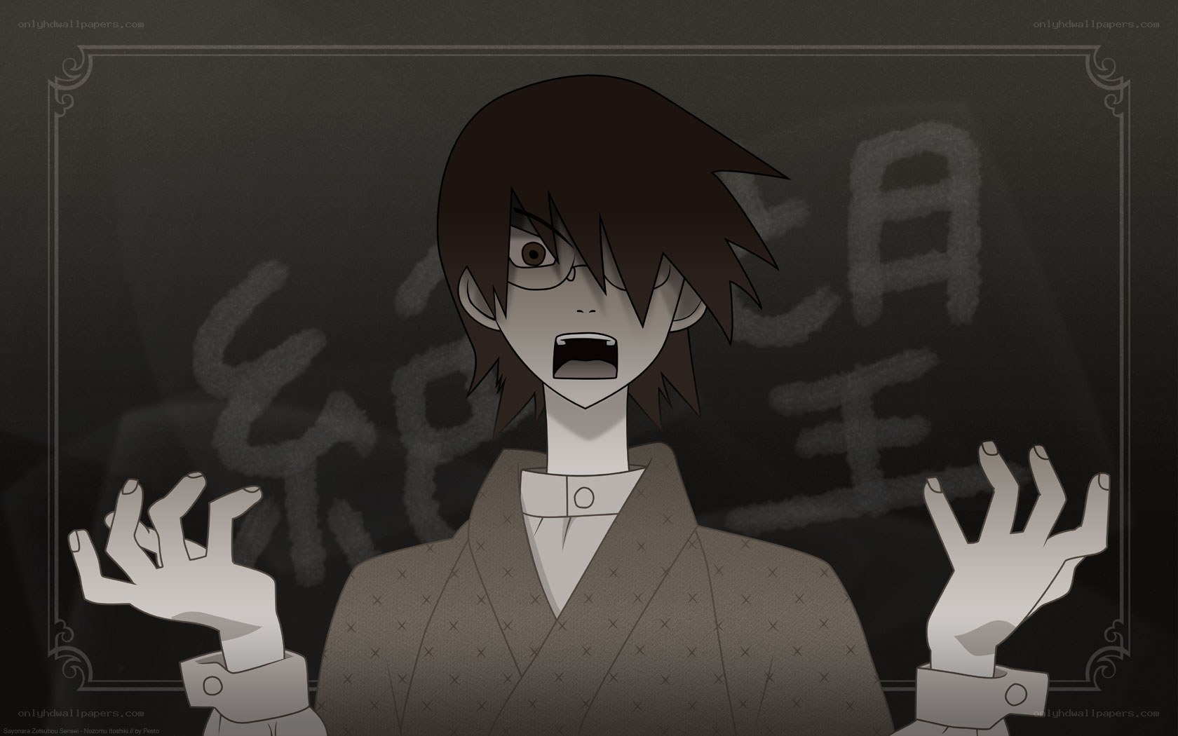 anime character in shock