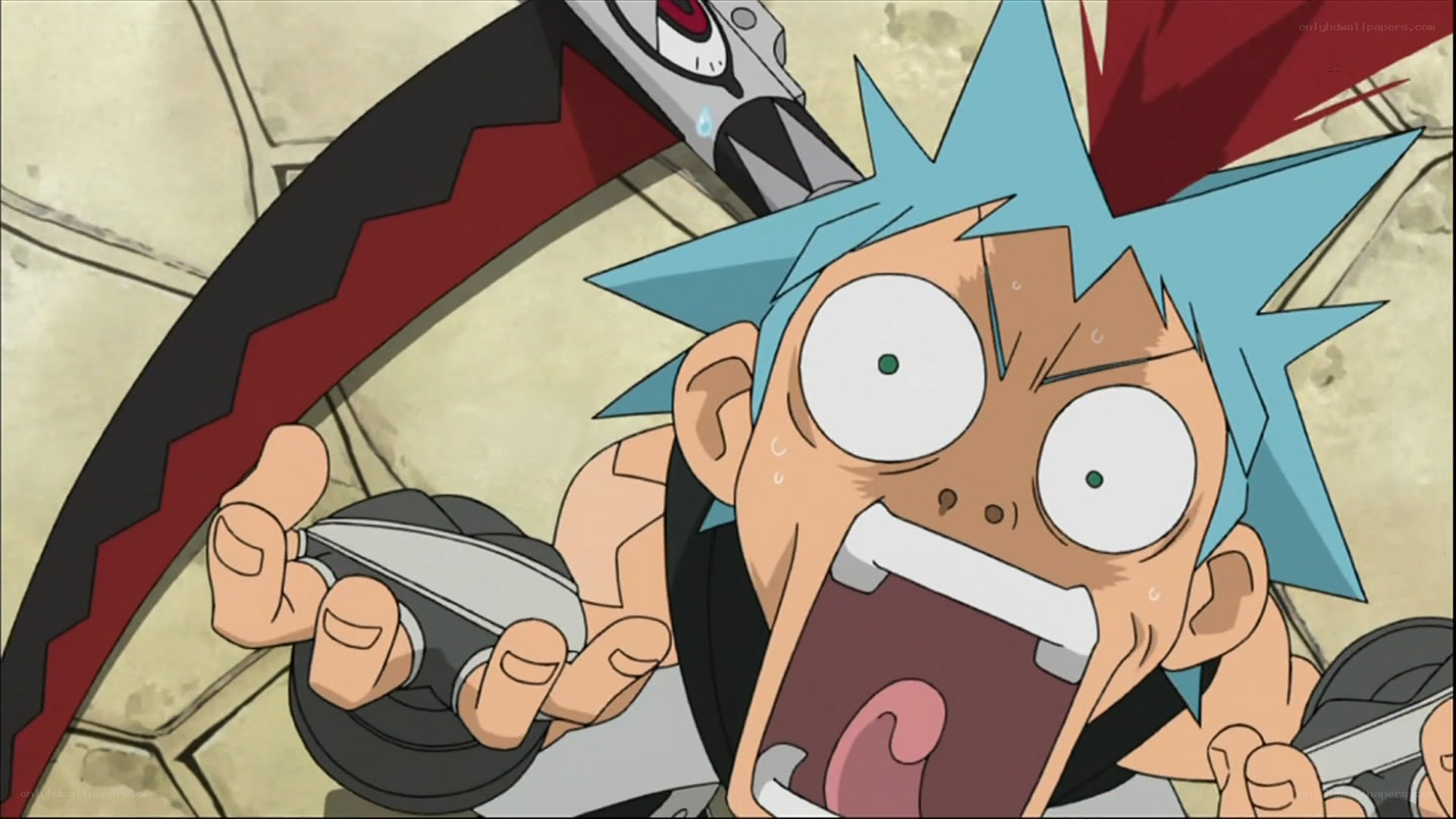 anime character in shock