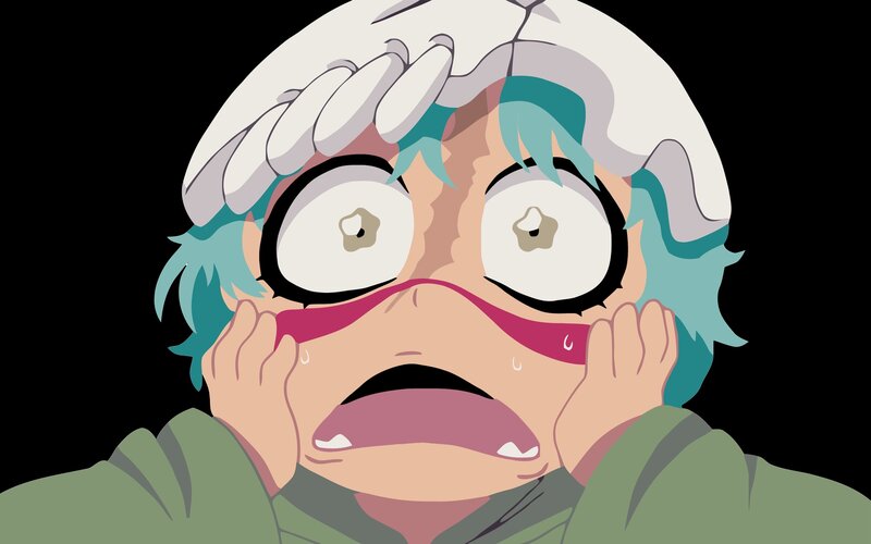 anime character in shock