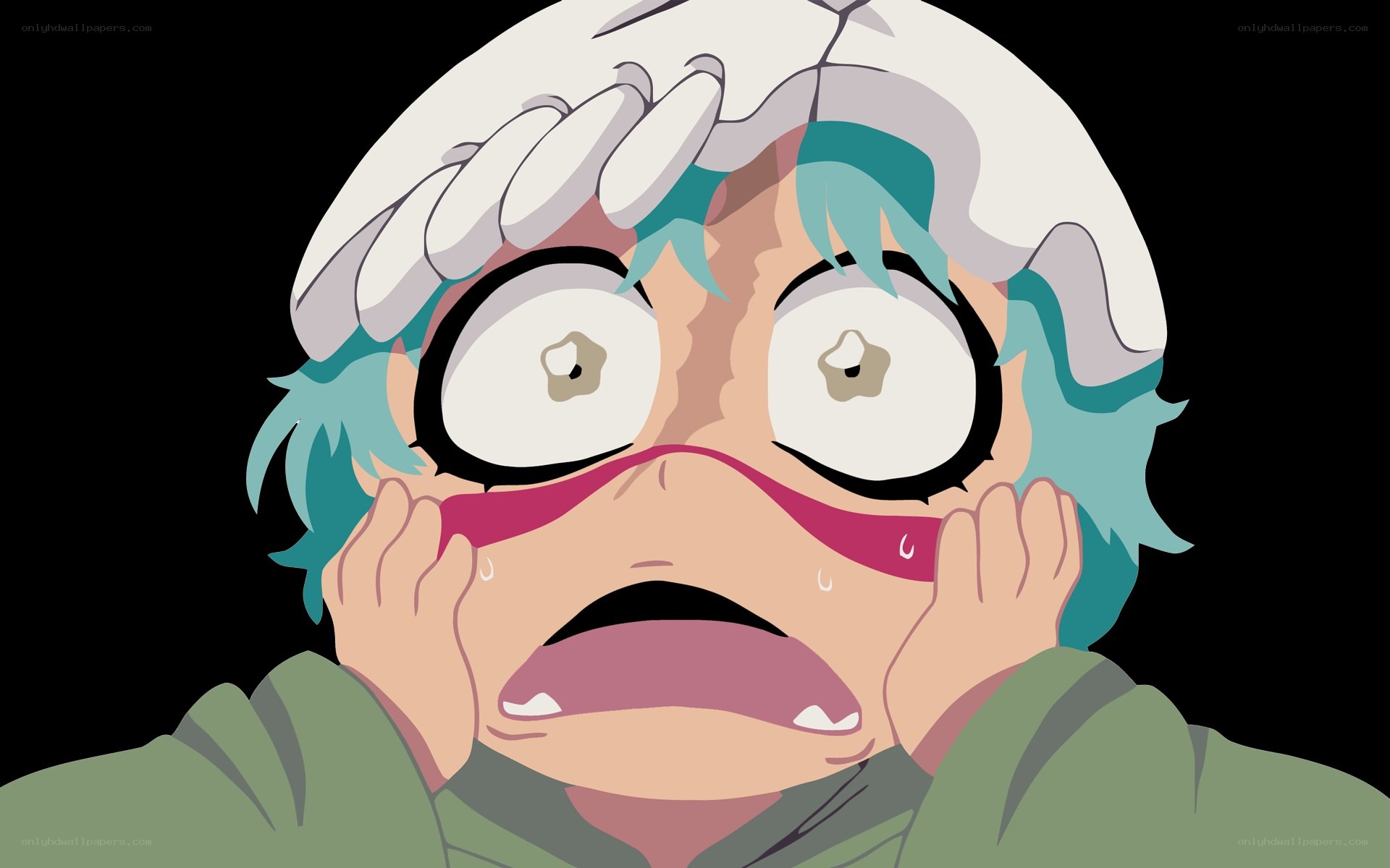 anime character in shock