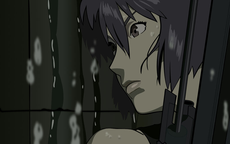 anime character in shower